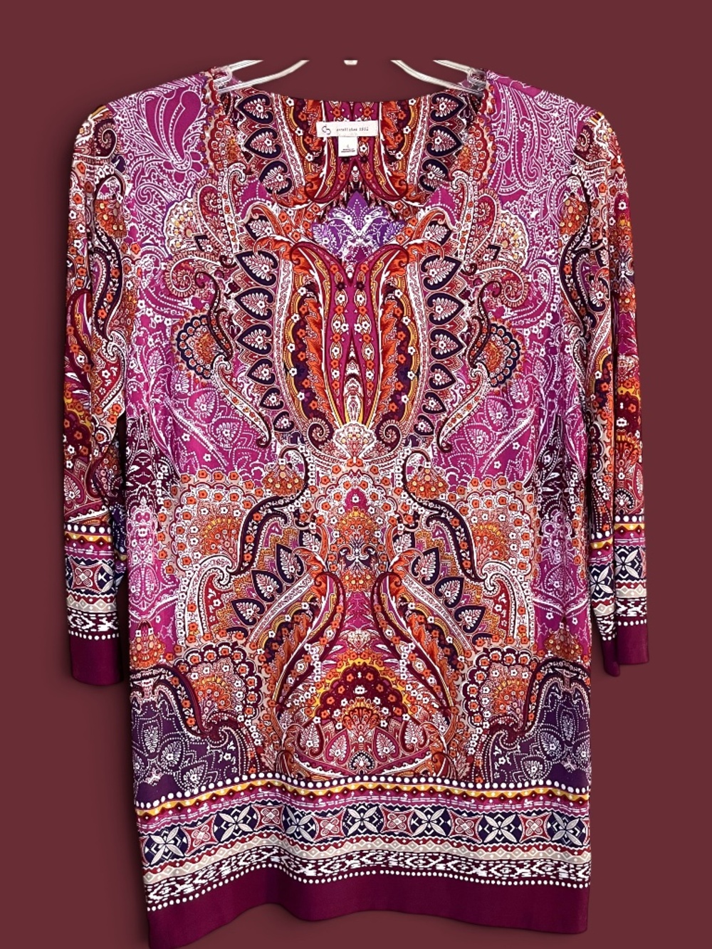 DB Established 1962 Paisley Boho Tunic Size L
